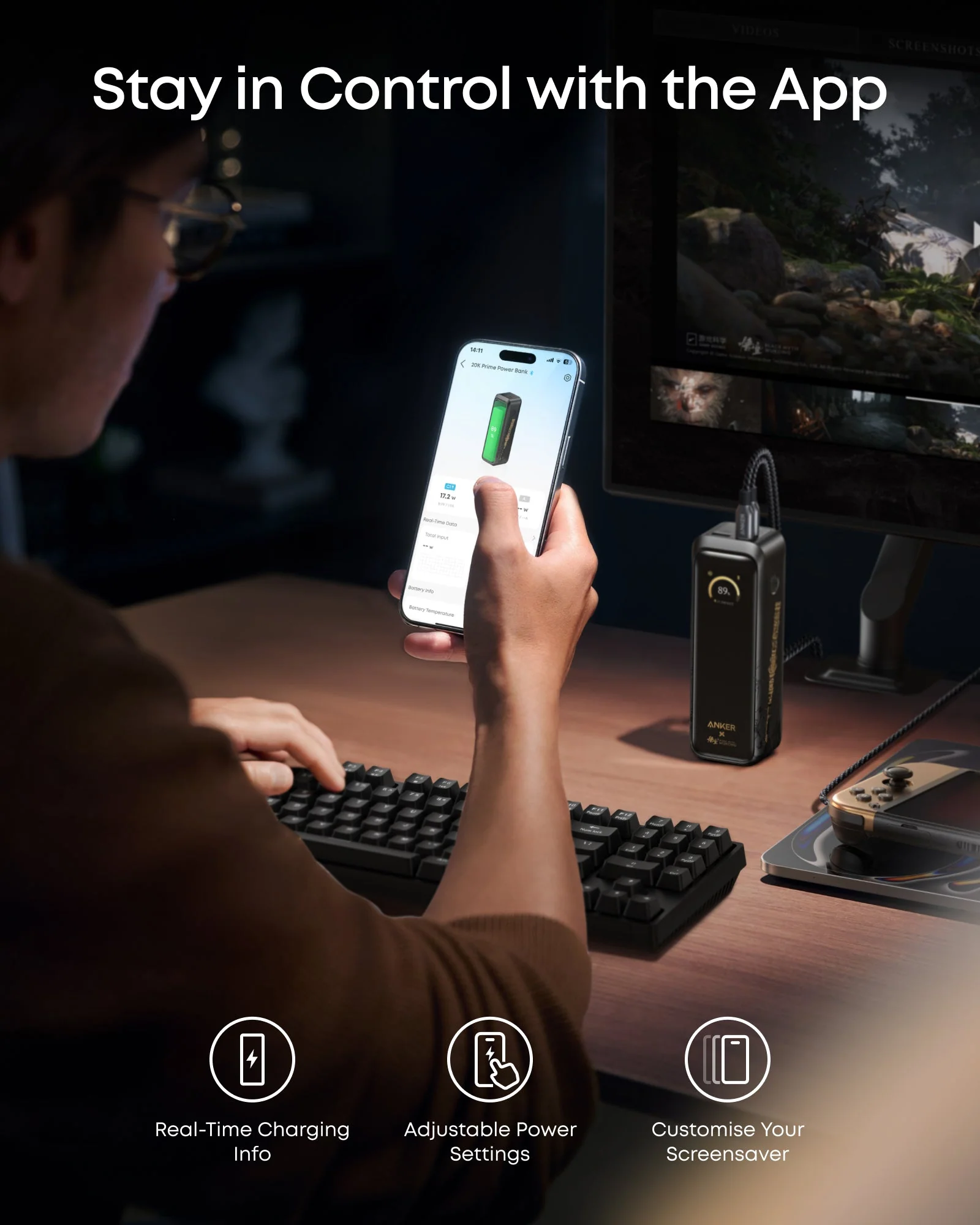 Anker Prime Power Bank (20K, 220W) Black Myth: Wukong Limited Edition - Image 7