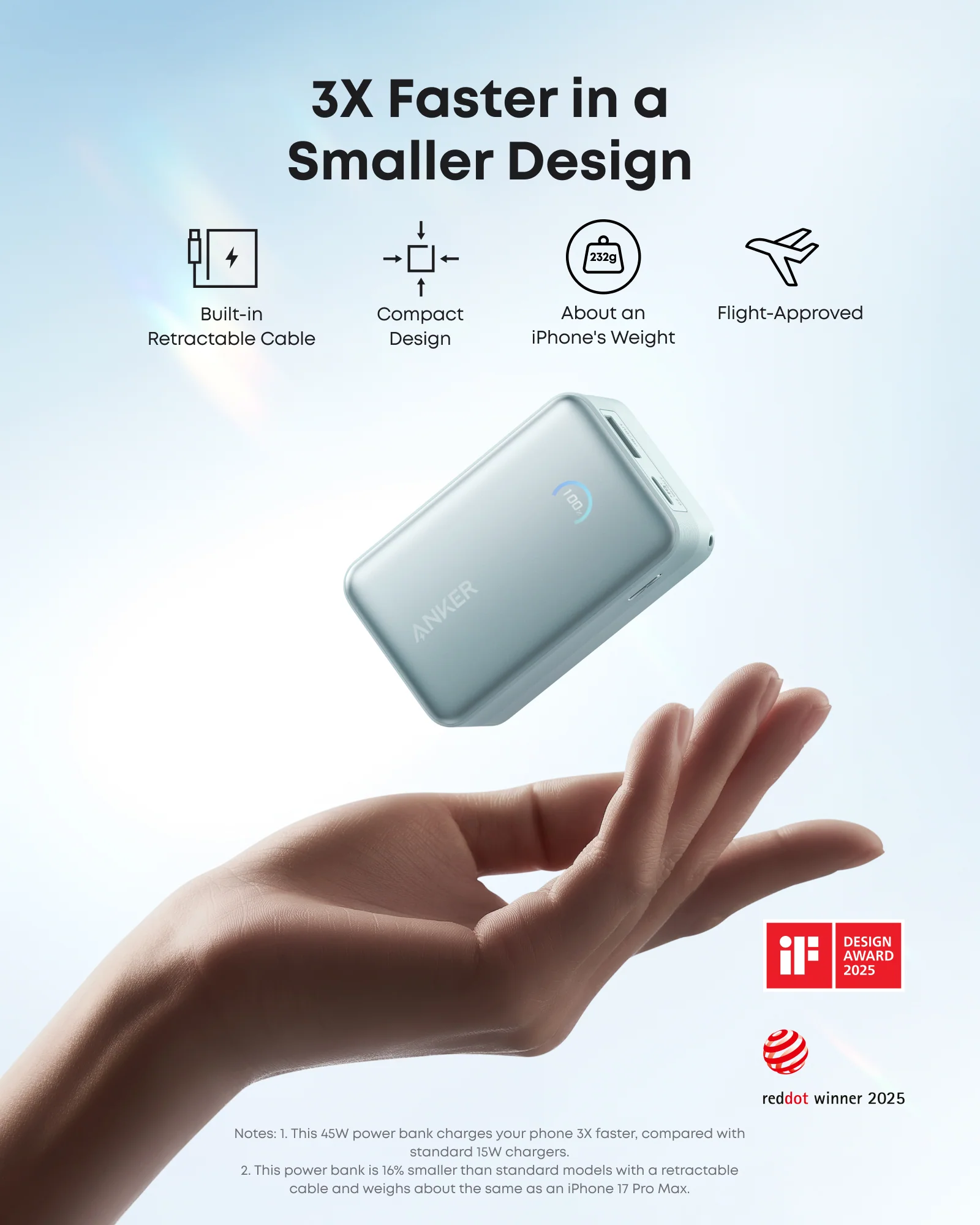 Anker Nano Power Bank (10K, 45W, Built-In Retractable USB-C Cable) - Image 8