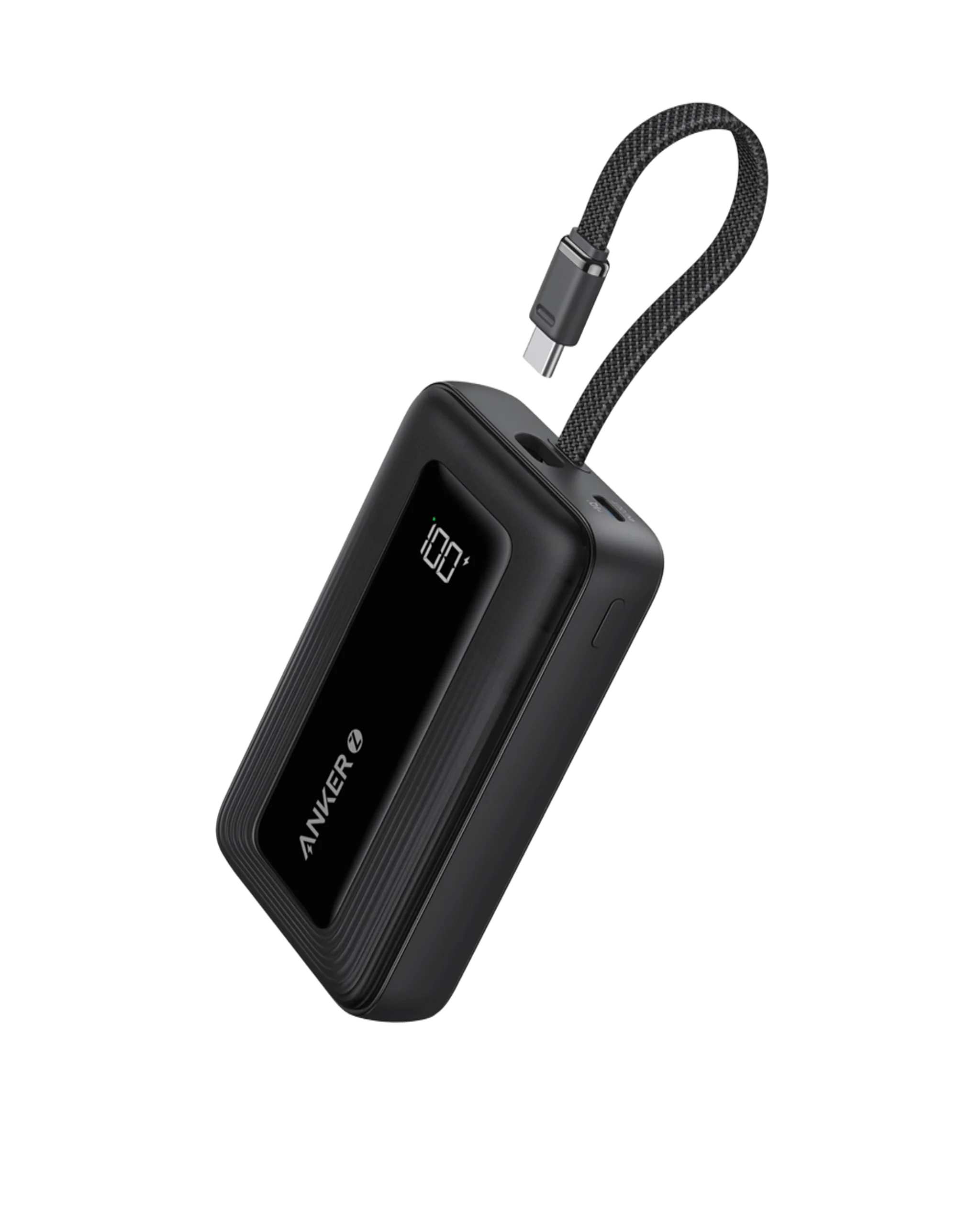 Anker Zolo Power Bank (10K, 30W) with a 5.4-inch (13.7 cm) built-in USB-C cable