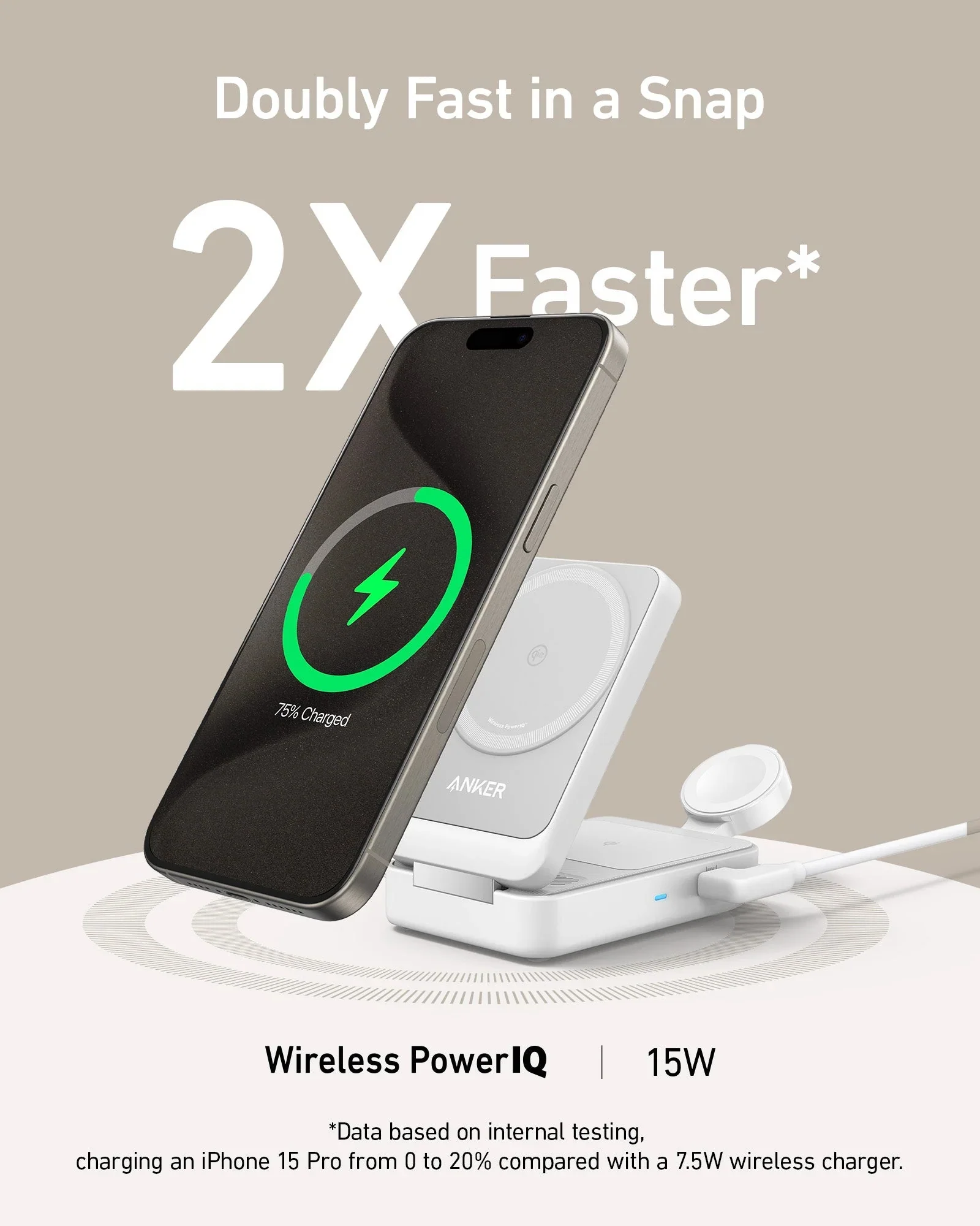 Anker MagGo Wireless Charging Station (Foldable 3-in-1) - Image 16