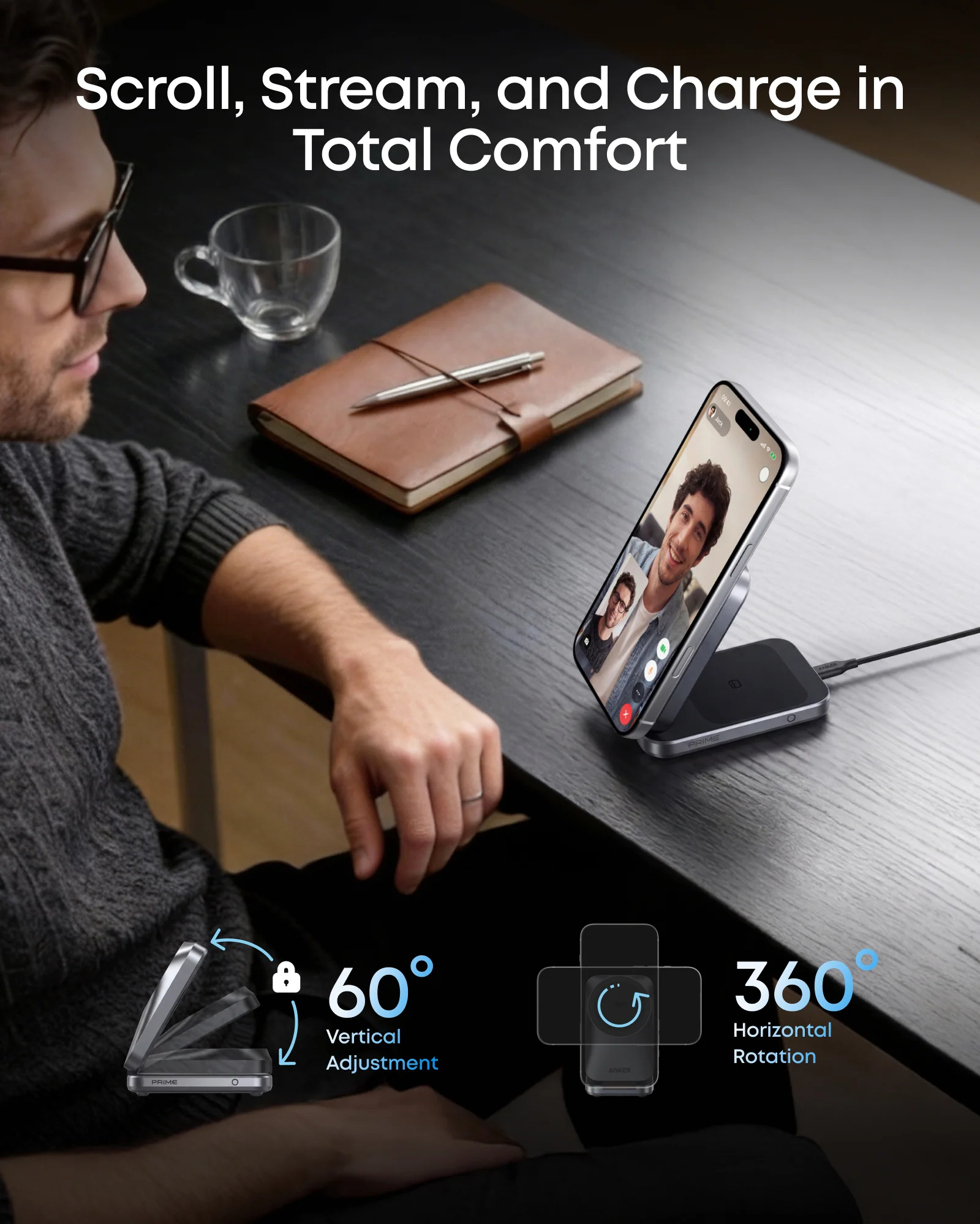 Anker Prime Wireless Charging Station (3-in-1, MagGo, AirCool, Foldable) - Image 9
