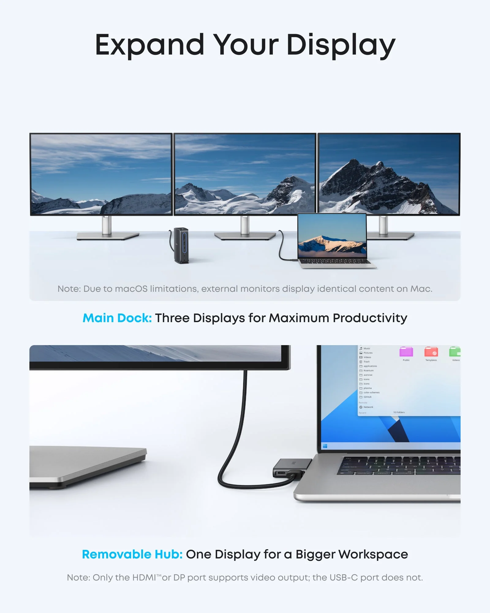 Anker Nano Docking Station (13-in-1, Triple Display, Built-In Removable Hub) - Image 4