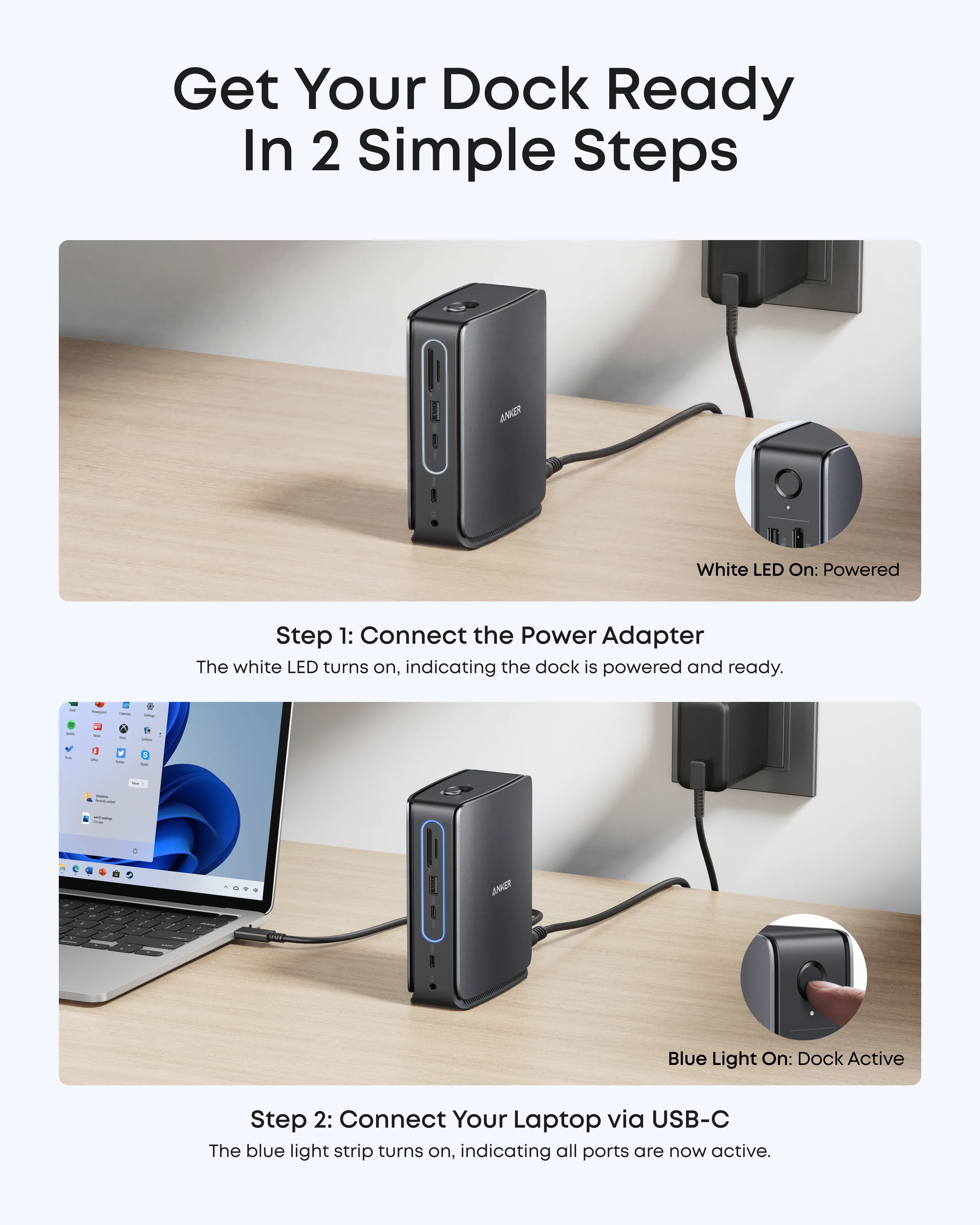 Anker Nano Docking Station (13-in-1, Triple Display, Built-In Removable Hub) - Image 8