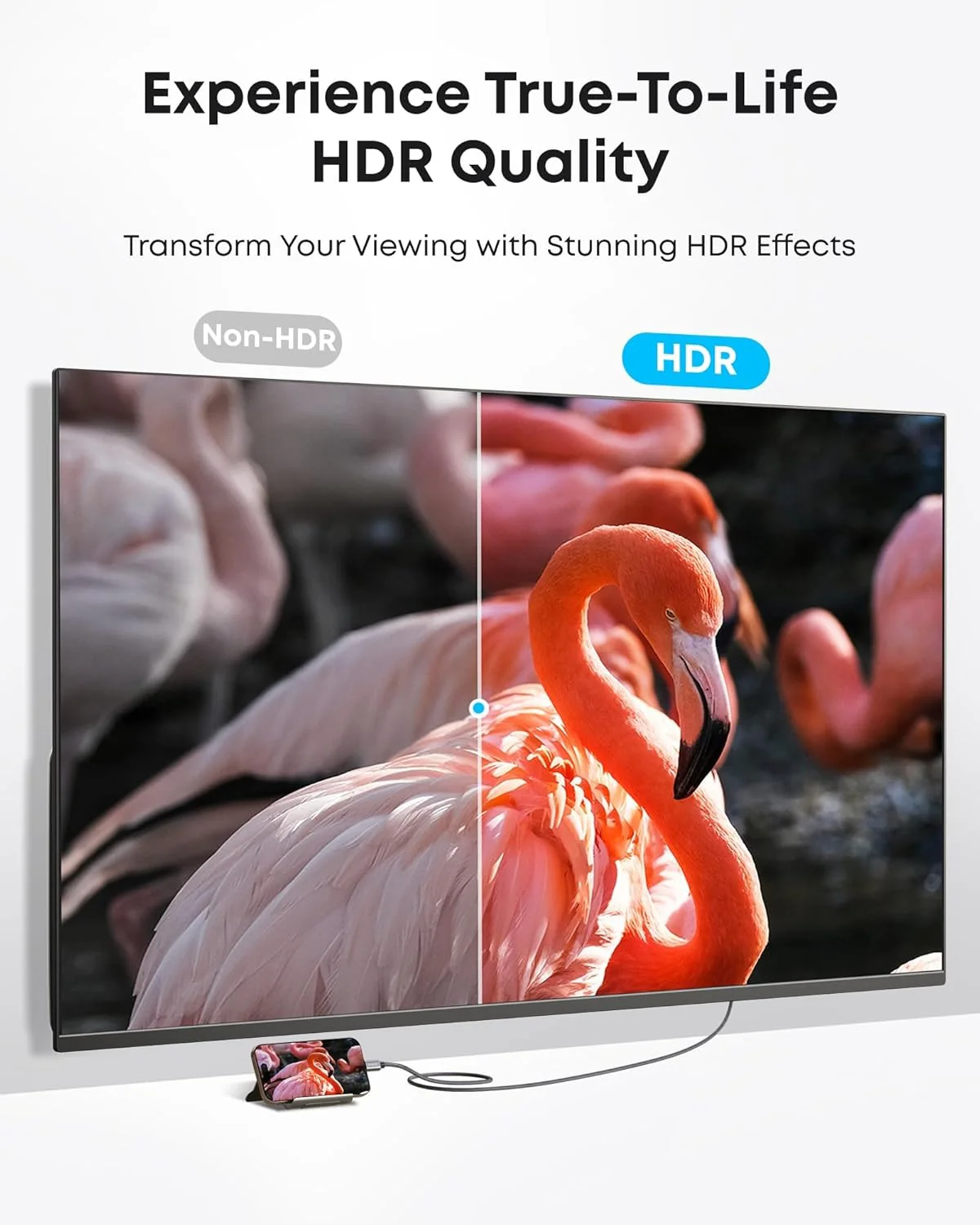 Anker HDMI Cable, 4K@60Hz Ultra-Fast Nylon-Braided USBC to HDMI Cord with Advanced Shielding, Thunderbolt 5/4/3 - Image 5