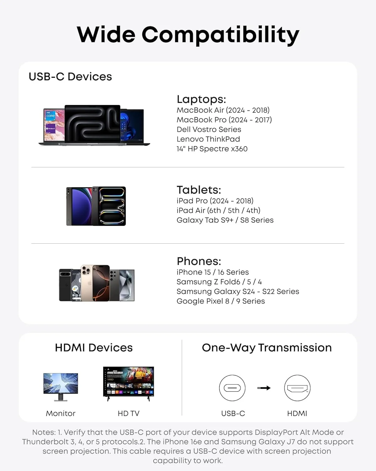 Anker HDMI Cable, 4K@60Hz Ultra-Fast Nylon-Braided USBC to HDMI Cord with Advanced Shielding, Thunderbolt 5/4/3 - Image 7