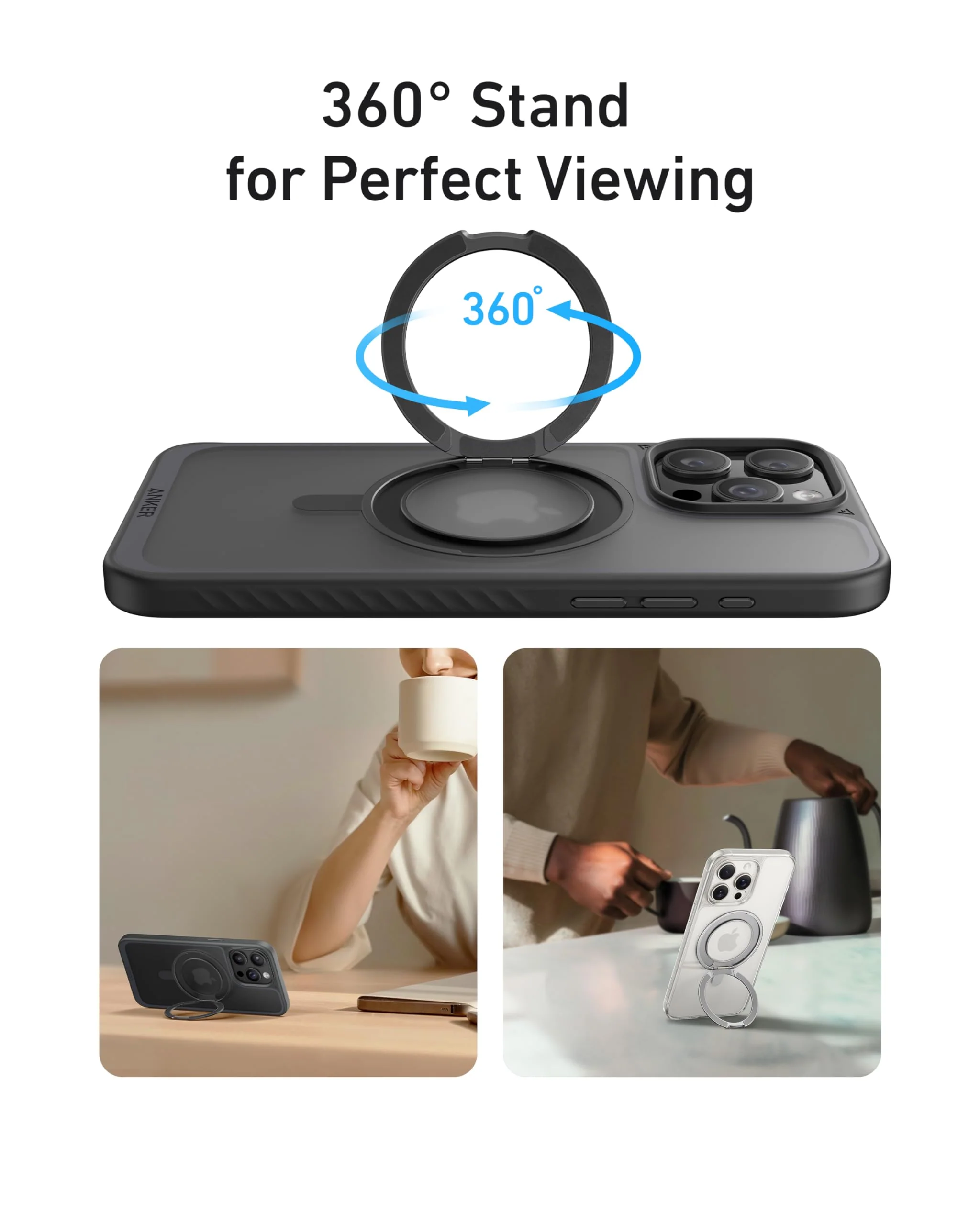 Anker MagGo Magnetic Case with Stand (360° Ring Stand, For iPhone) - Image 8