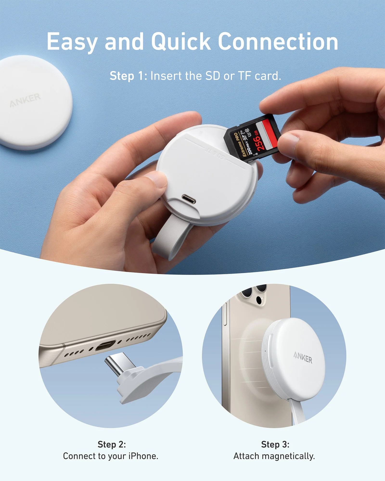 Anker MagGo USB-C Adapter (3-in-1, 10Gbps, For iPhone) - Image 21