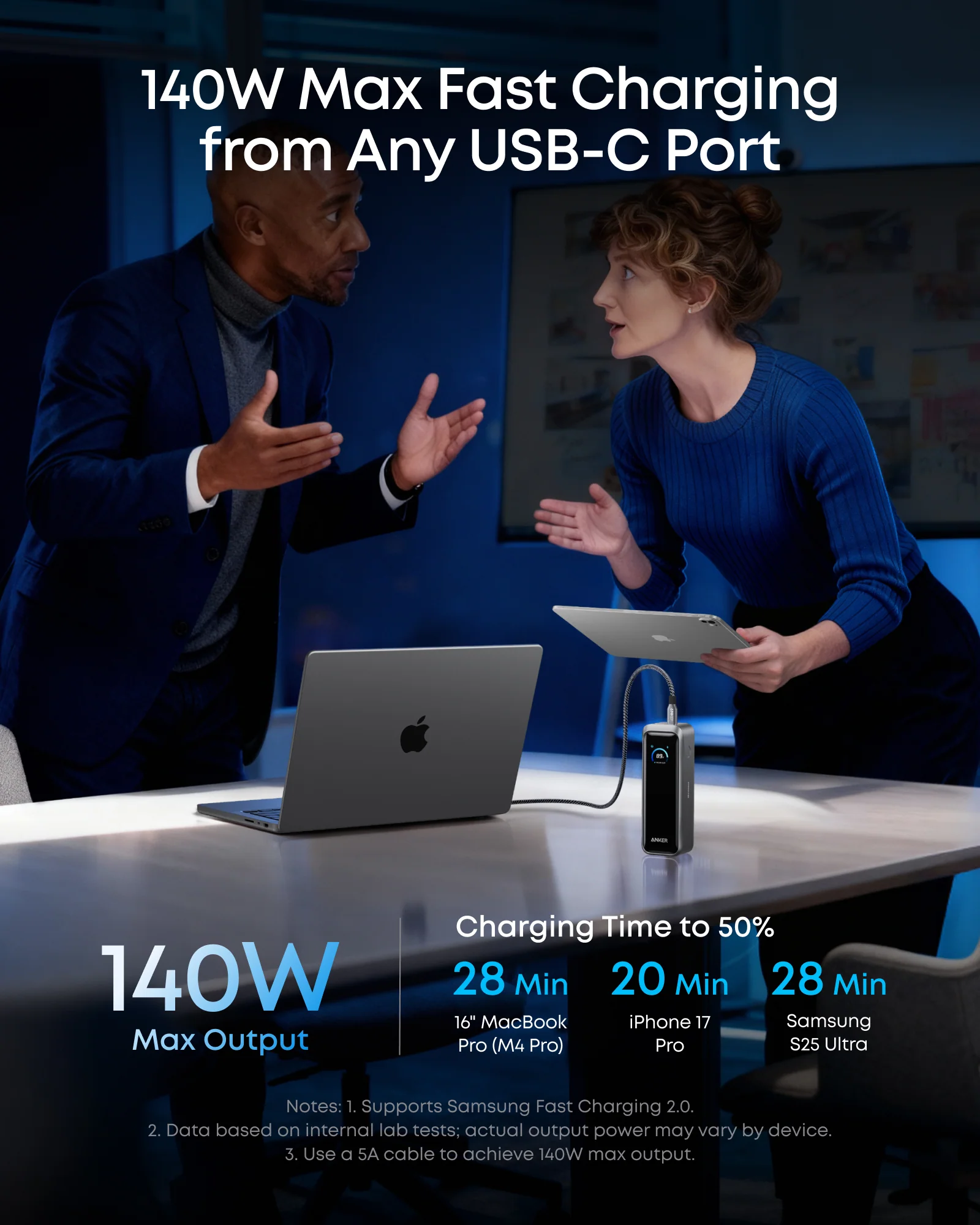 Anker Prime Power Bank (20K, 220W) and Charging Base (150W, 3 Ports) - Image 4