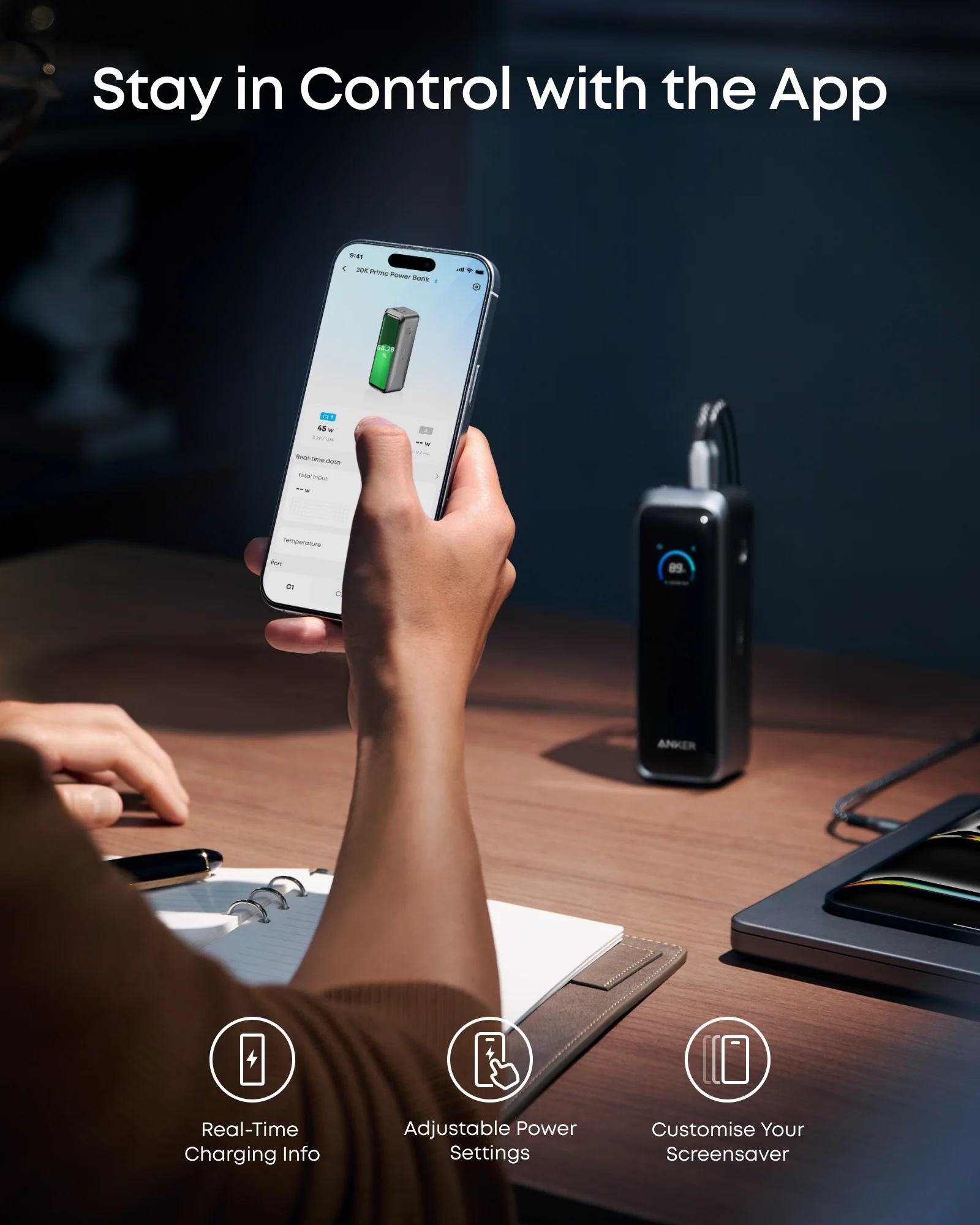Anker Prime Power Bank (20K, 220W) and Charging Base (150W, 3 Ports) - Image 7