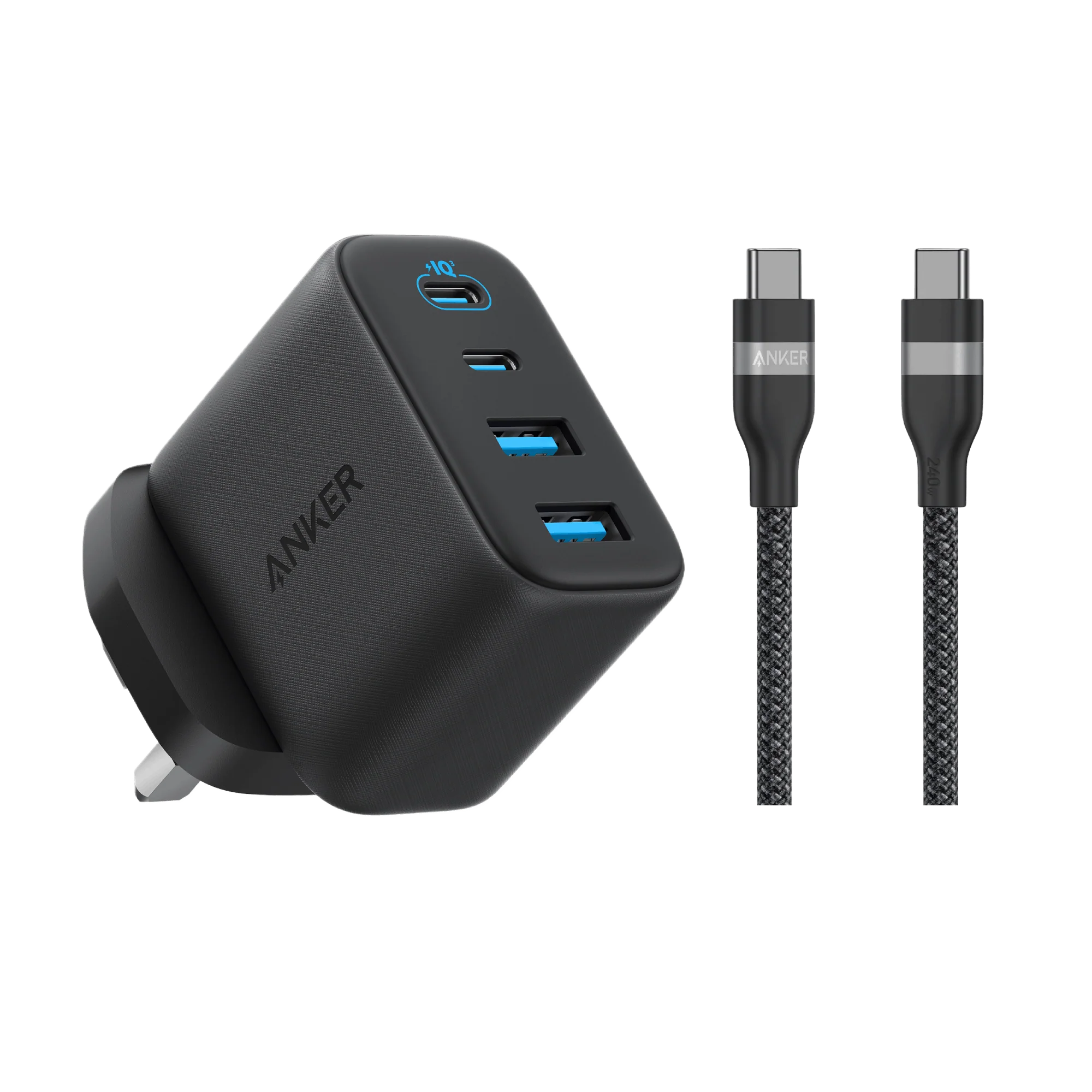 Anker Zolo Charger (50W, 4 Ports) with 3 ft USB-C to USB-C Cable - Image 7