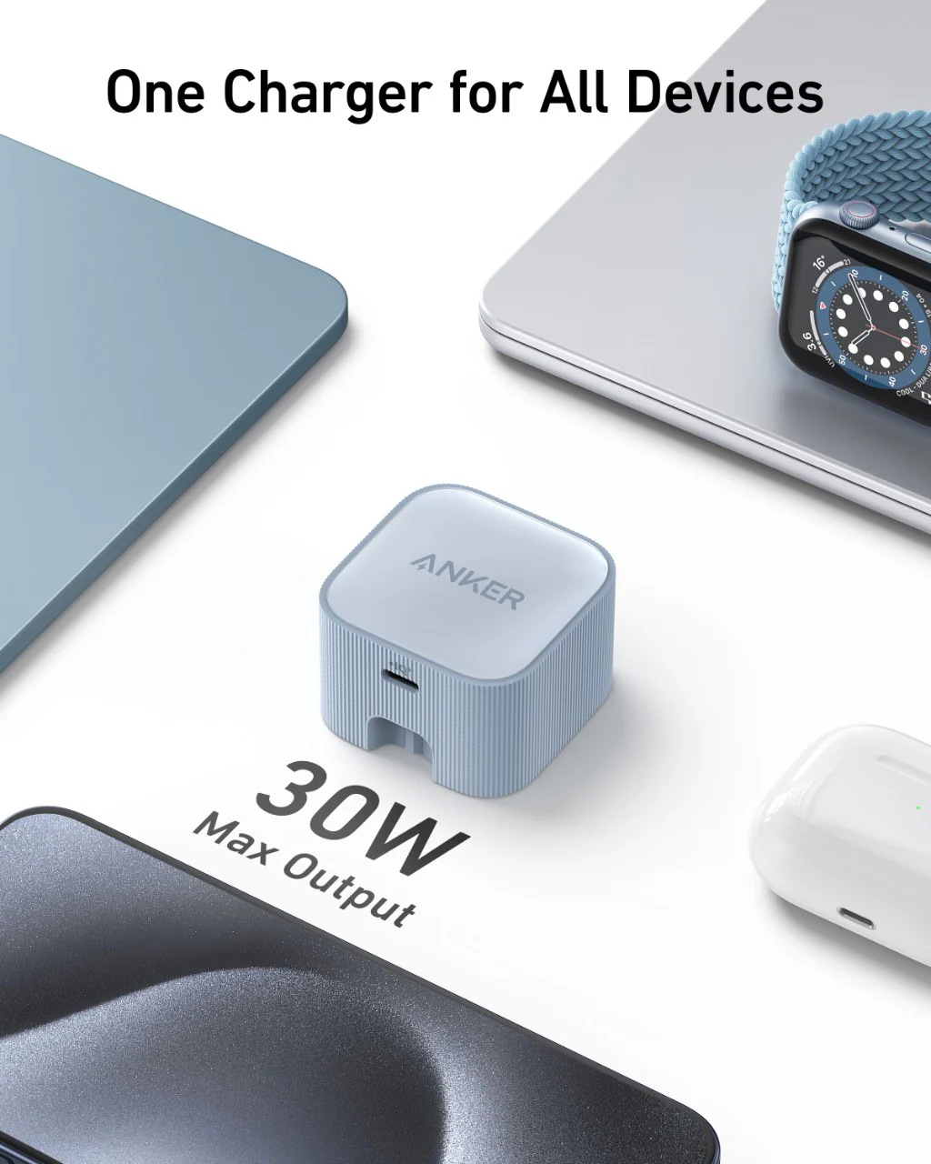 Anker Nano USB-C Wall Charger (30W) and USB-C to USB-C Cable (240W, Upcycled-Braided) - Image 5